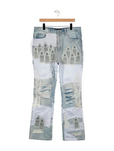 Pre-owned Who Decides War High-rise Straight Leg Jeans W/ Tags In Blue