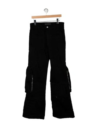Pre-owned Who Decides War High-rise Wide Leg Jeans In Black