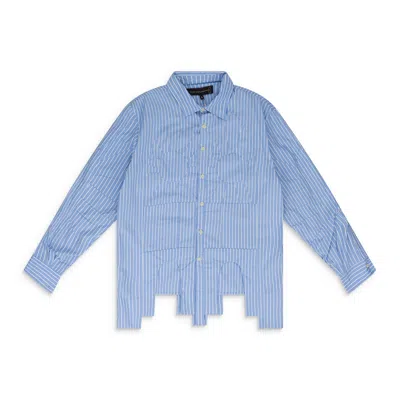 Who Decides War Indigo Arches Button-down Shirt In Blue
