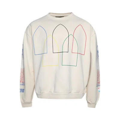 Pre-owned Who Decides War Intertwined Windows Hooded Sweatshirt 'ivory' | White | Men's Size Xl