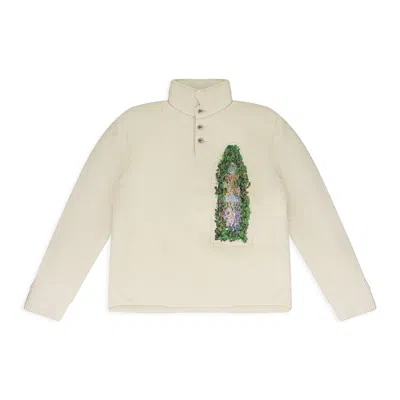 Who Decides War Ivory Puffed Rugby Button-down Shirt In Neutral