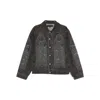 Who Decides War Vintage Stained Glass Denim Mechanic Trucker Jacket In Brown