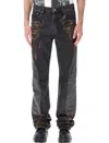Who Decides War Mechanic Washed Denim Straight Jeans In Black