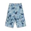 Who Decides War Boro Denim Cargo Shorts In Blue