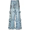 Who Decides War Strap Wide-leg Jeans In Blue