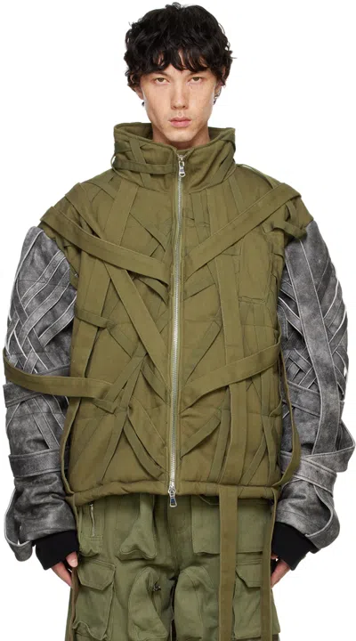 Who Decides War Khaki & Gray Engulfed Bomber Jacket In Olive