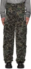 Who Decides War Washed Camo Cargo Pants In Olive