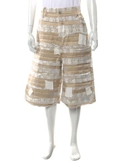Pre-owned Who Decides War Lace Pattern Jogger Shorts W/ Tags In Neutral