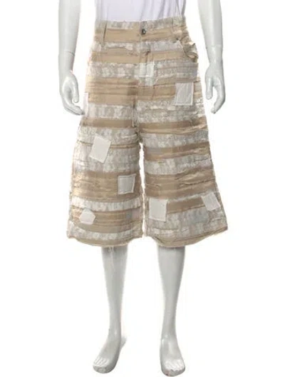 Pre-owned Who Decides War Lace Pattern Jogger Shorts W/ Tags In White