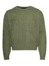 Who Decides War Green Lagoon Cable Knit Sweater
