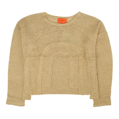 Pre-owned Who Decides War L'arc Woven Sweater 'tan'