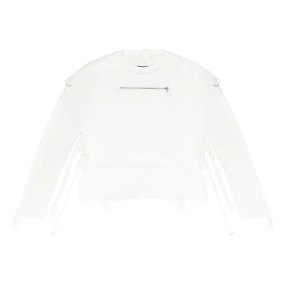 Pre-owned Who Decides War Layered Jersey Button Down Shirt 'white' | Men's Size S