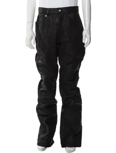 Pre-owned Who Decides War Leather Pants In Black