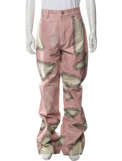 Pre-owned Who Decides War Leather Pants In Pink
