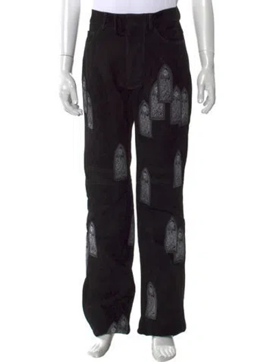 Pre-owned Who Decides War Leather Pants W/ Tags In Black