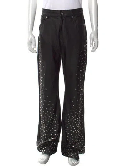 Pre-owned Who Decides War Leather Pants W/ Tags In Black
