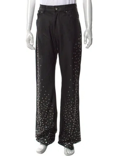 Pre-owned Who Decides War Leather Pants W/ Tags In Black