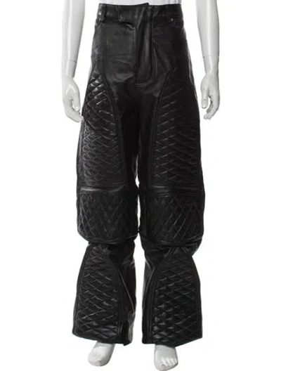 Pre-owned Who Decides War Leather Pants W/ Tags In Black