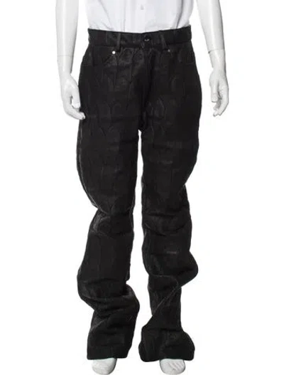 Pre-owned Who Decides War Leather Pants W/ Tags In Black