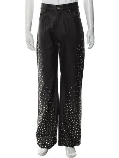 Pre-owned Who Decides War Leather Pants W/ Tags In Black