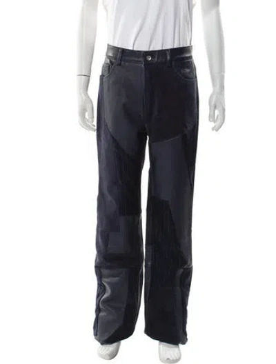 Pre-owned Who Decides War Leather Sweatpants W/ Tags In Gray