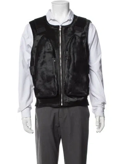 Pre-owned Who Decides War Leather Vest W/ Tags In Black