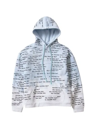 Who Decides War Logo-embroidered Hoodie In Blue