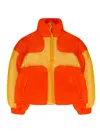 Who Decides War Orange Composite Puffer Jacket In Orange