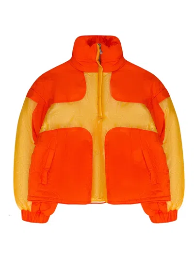 Who Decides War Long-sleeve Puffer Jacket In Orange