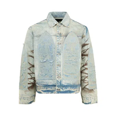 Pre-owned Who Decides War Mechanic Signature Trucker Jacket 'denim' | Blue | Men's Size Xxl