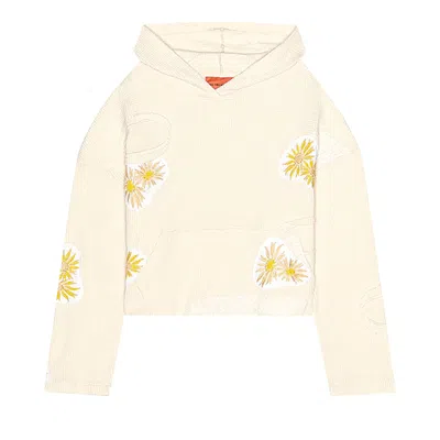 Pre-owned Who Decides War Melded Thermal Hoodedpullove 'cream' | Men's Size S In White