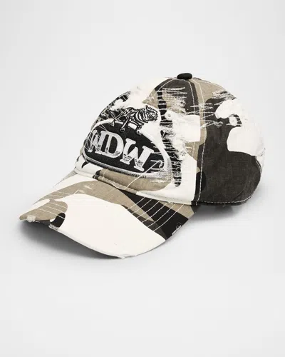 Who Decides War Men's Dale Distressed Cotton Camouflage Baseball Cap In Multi