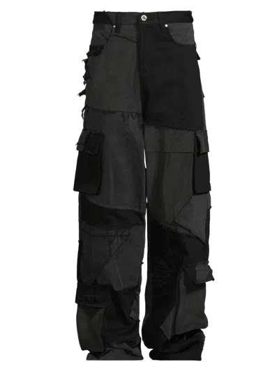 Who Decides War Destroyed Panelled Cargo Trousers In Black