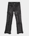 Who Decides War Men's Exposure Patchwork Slim-fit Jeans In Black