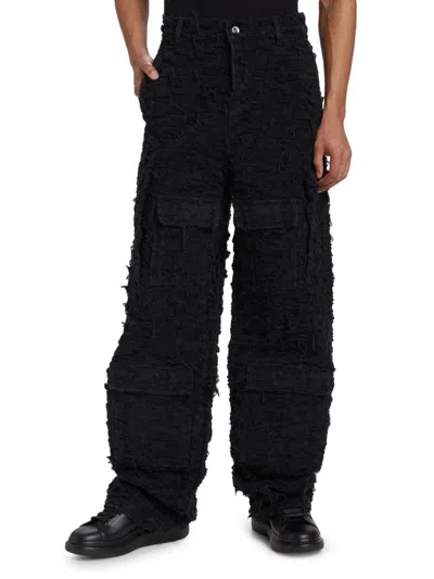 Who Decides War Men's Husk Cotton Wide-leg Pants In Black