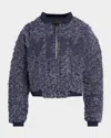 Who Decides War Men's Husk Distressed Bomber Jacket In Purple