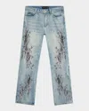 Who Decides War Blue Scratched Denim Jeans In Denim