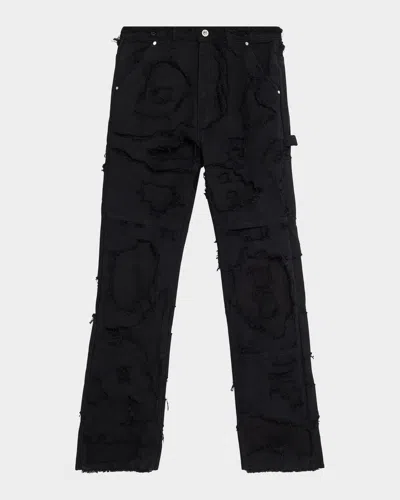 Who Decides War Men's Unearthed Distressed Slim-straight Leg Pants In Black