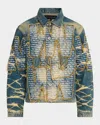 Who Decides War Overlay Denim Jacket In Denim