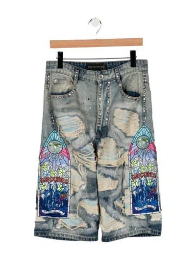 Pre-owned Who Decides War Mid-rise Straight Leg Jeans In Blue
