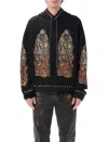Who Decides War Stud-detail Graphic-print Hoodie In Black
