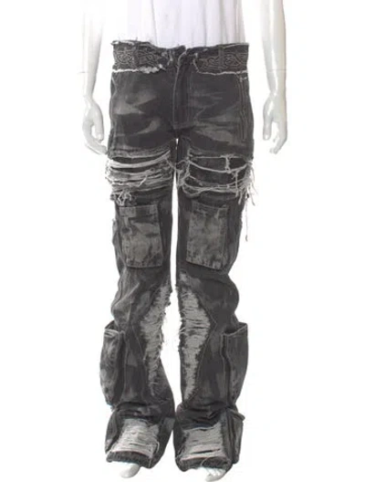 Pre-owned Who Decides War Moto Jeans In Gray