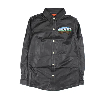 Who Decides War Mrdr Leather Work Shirt In Black