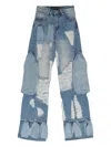 Who Decides War Multi-pocket Distressed Jeans In Blue