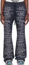 Who Decides War Scripture Track Pants In Indigo