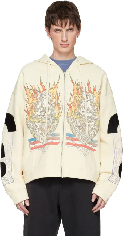 Who Decides War Off-white Engulfed Memories Zip Up Hoodie In Multi