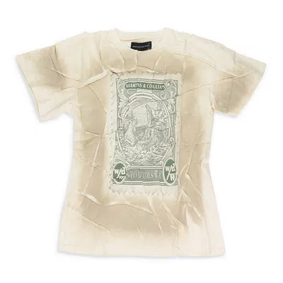 Who Decides War Off-white Currency T-shirt In Brown