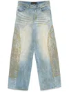 Who Decides War Denim Wide-leg Jeans In 蓝色