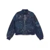 Who Decides War Navy Flight Window Bomber Jacket In Blue