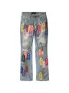 Who Decides War Patch Arched Repaired Distressed Denim